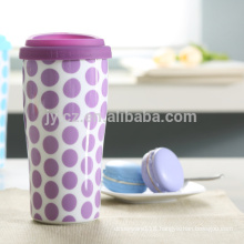 Popular silicone lid 16oz double wall mug
